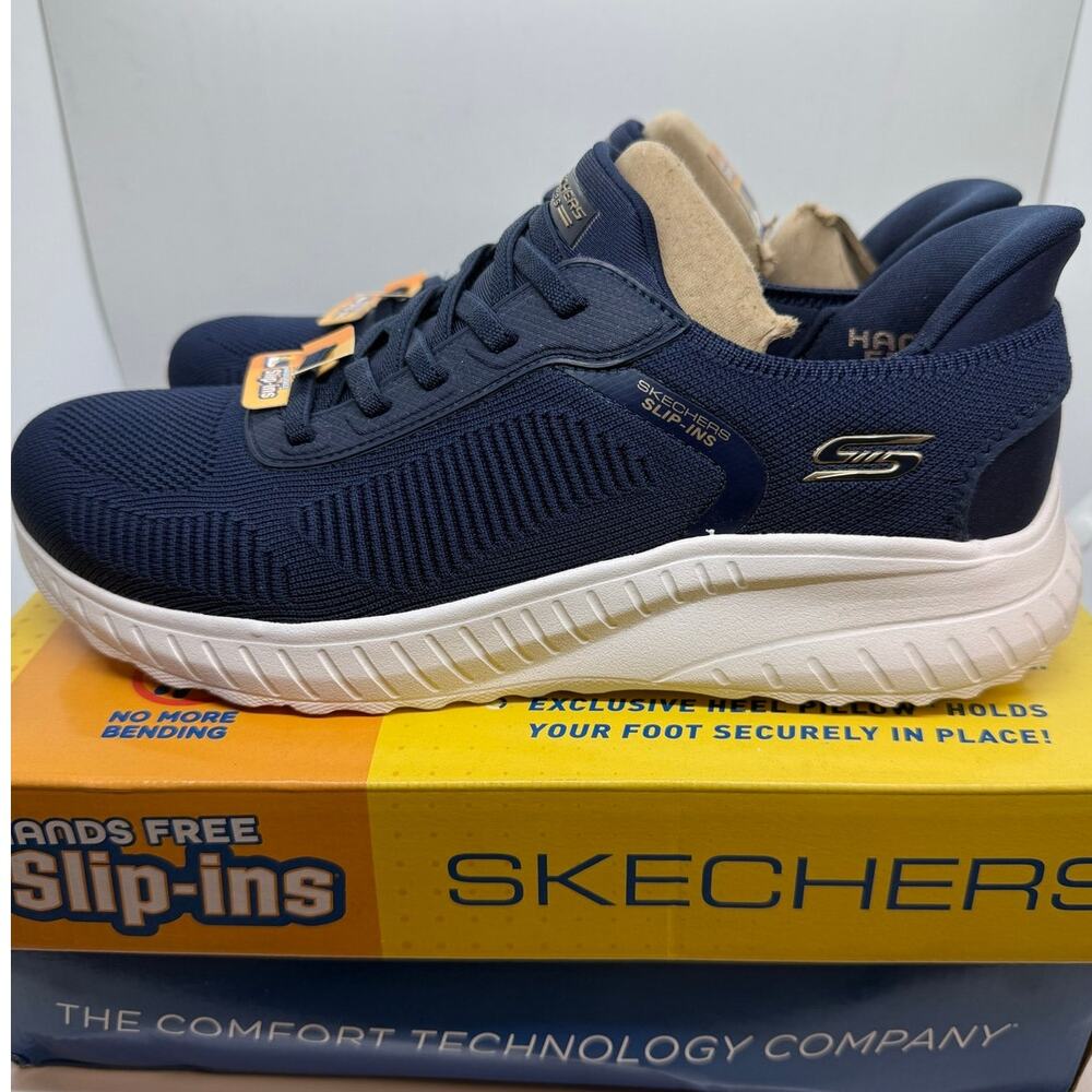 Skechers Women's Slip-Ins Squad Chaos Sneaker Size 8.5 Navy Blue